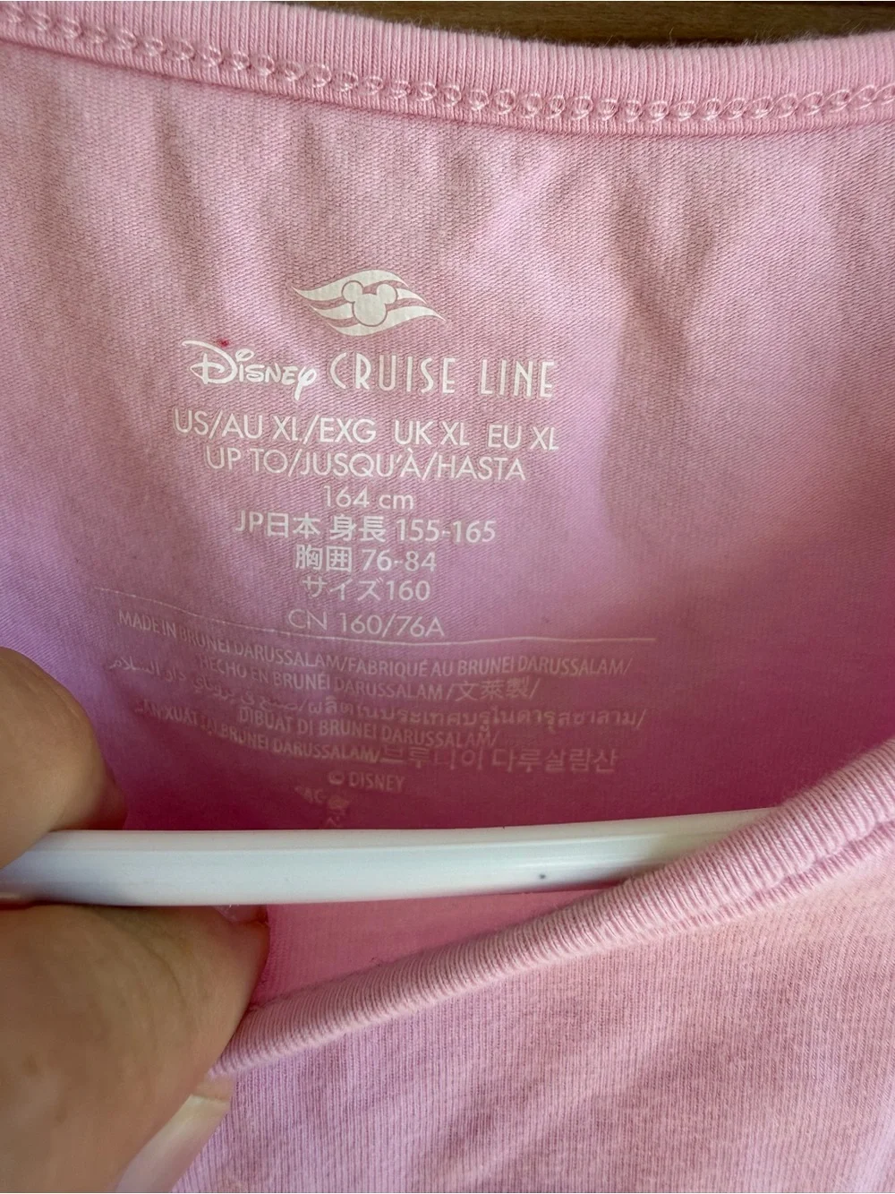 Disney Pink Short Sleeve Graphic Tee with Gold Logo